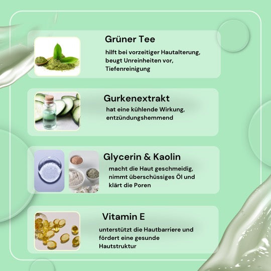 Grüner Tee Tonmaske