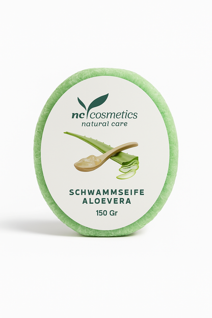 Schwammseife Aloe Vera – Feuchtigkeitsspendende Naturseife für empfindliche & trockene Haut