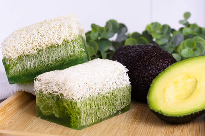 Luffa-Seife mit Avocado