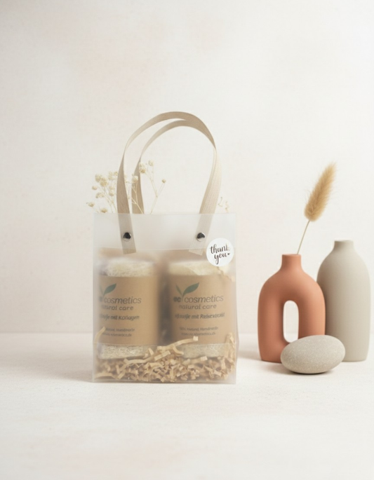 kleine Geschenktüte 2x Luffa-Seife