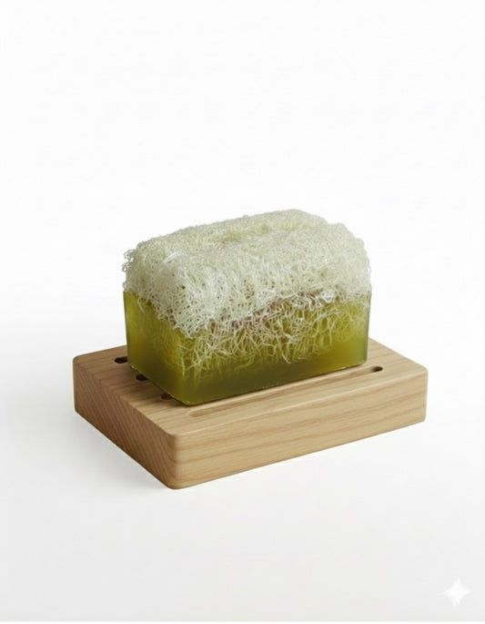 Luffa-Seife mit Olivenöl – Schutz & Pflege für trockene und sensible Haut